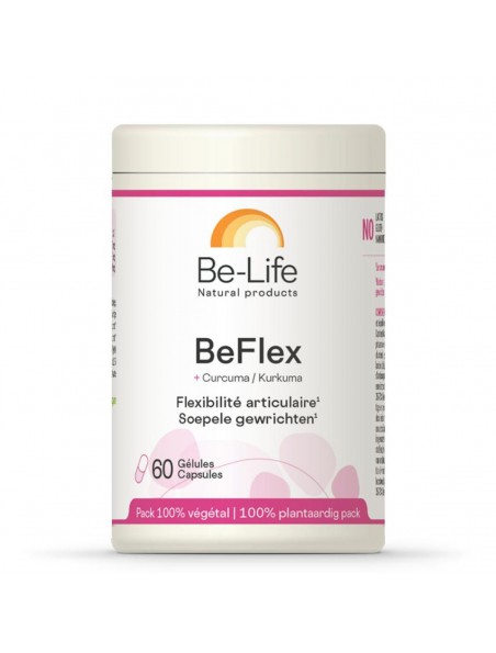 Achetez BeFlex Curcuma - Articulations et Souplesse 60 gélules - Be-Life à l'herboristerie Louis Image principale de BeFlex Curcuma - Articulations et Souplesse 60 gélules - Be-Life