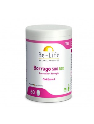 Image de Borrago 500 Bio - Huile de Bourrache 60 capsules - Be-Life depuis PrestaBlog