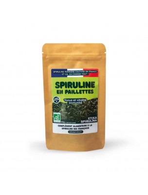 Image de Spiruline en Paillettes Bio - Immunité et Tonus 45 g - Etika Spirulina depuis PrestaBlog