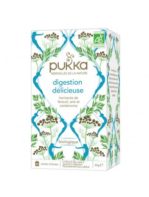 Image de Digestion Délicieuse Bio - Infusion 20 sachets - Pukka Herbs depuis Achetez les produits Pukka Herbs à l'herboristerie Louis
