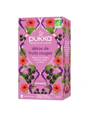 Image de Détox Fruits Rouges Bio - Infusion 20 sachets - Pukka Herbs depuis Achetez les produits Pukka Herbs à l'herboristerie Louis