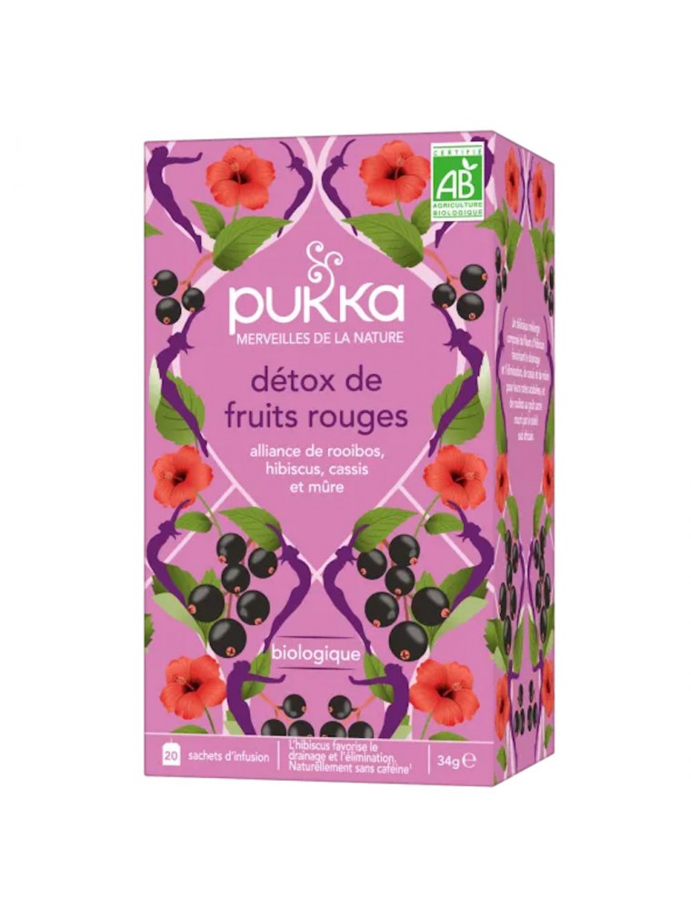 Image principale de la modale pour Détox Fruits Rouges Bio - Infusion 20 sachets - Pukka Herbs