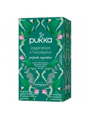 Image de Inspiration à l'Eucalyptus Bio - Infusion 20 sachets - Pukka Herbs depuis Achetez les produits Pukka Herbs à l'herboristerie Louis