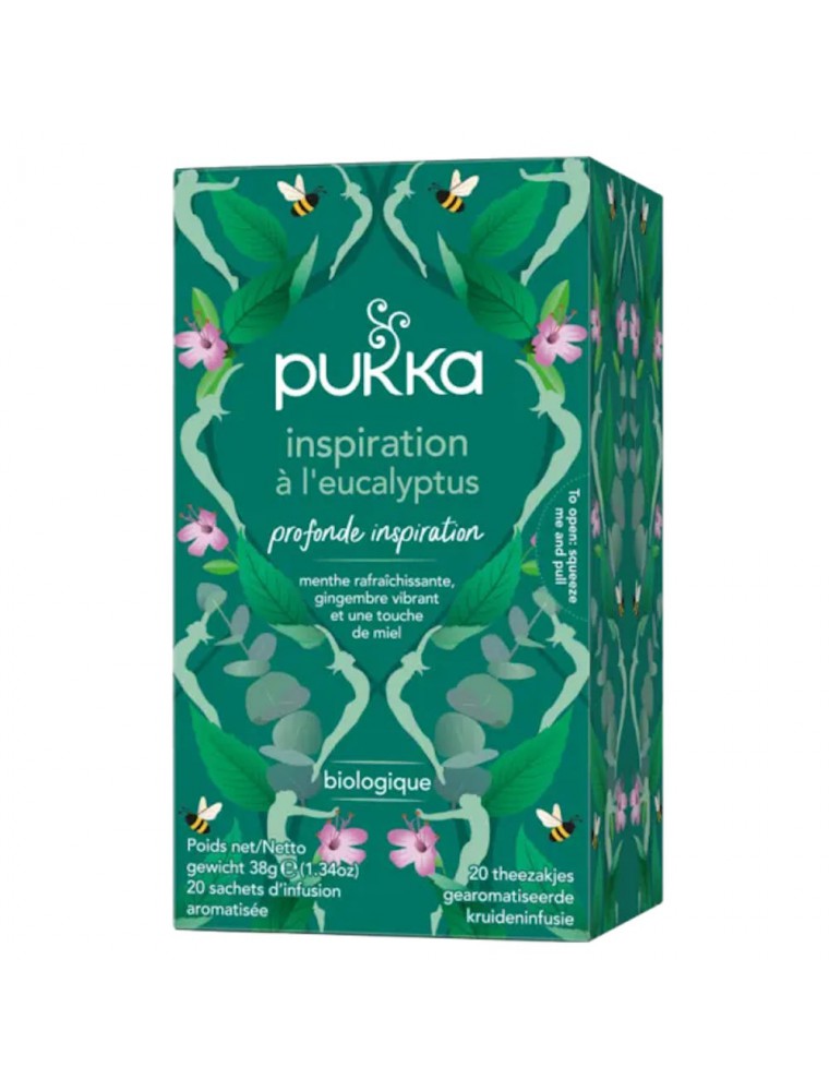 Image principale de la modale pour Inspiration à l'Eucalyptus Bio - Infusion 20 sachets - Pukka Herbs