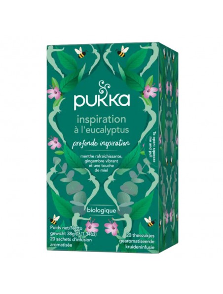 Achetez Inspiration à l'Eucalyptus Bio - Infusion 20 sachets - Pukka Herbs à l'herboristerie Louis Image principale de Inspiration à l'Eucalyptus Bio - Infusion 20 sachets - Pukka Herbs