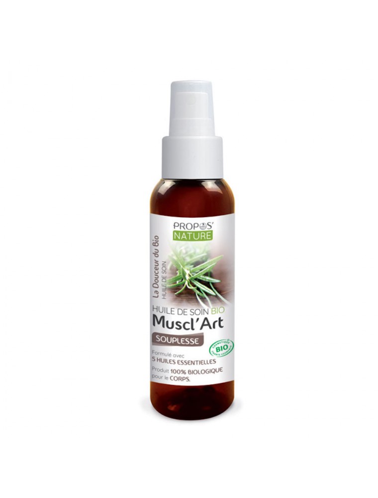 Image principale de la modale pour Huile de Soin Muscl'Art Bio - Souplesse 100 ml - Propos Nature