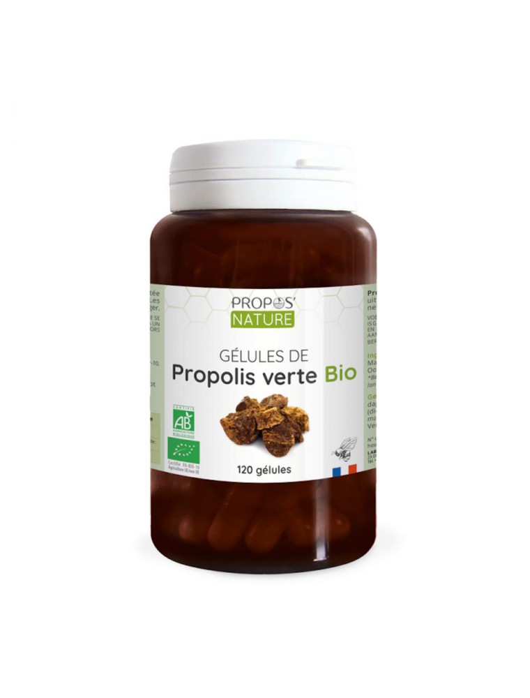 Image principale de la modale pour Propolis Verte Bio - Système immunitaire 120 gélules - Propos Nature
