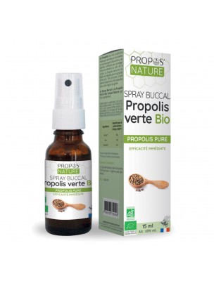 Image de Spray buccal Propolis Verte Bio - Efficacité immédiate 15 ml - Propos Nature depuis Bonbons Propolis et Ravintsara Bio - Pour la gorge 50 g - Dietaroma