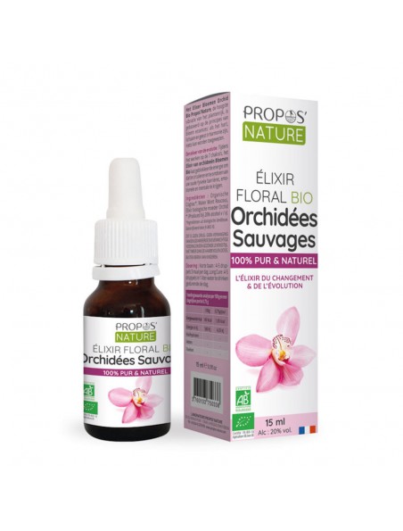 Achetez Élixir Floral d'Orchidées sauvages Bio - Émotivité et Harmonie 15 ml - Propos Nature à l'herboristerie Louis Image principale de Élixir Floral d'Orchidées sauvages Bio - Émotivité et Harmonie 15 ml - Propos Nature
