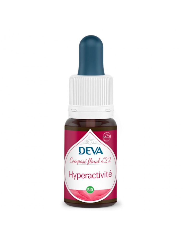 Image principale de la modale pour Hyperactivité Bio - Calme, Modération et Sérénité Composé floral n°22 15 ml - Deva