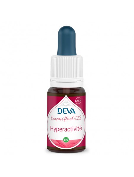 Image principale de Hyperactivité Bio - Calme, Modération et Sérénité Composé floral n°22 15 ml - Deva