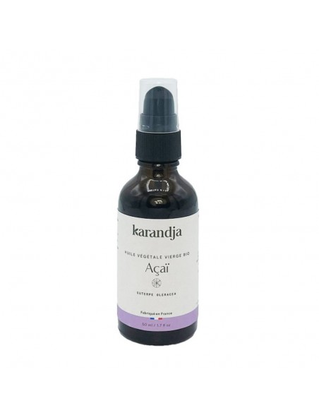 Image principale de Açaï Bio - Huile Végétale d'Euterpe Oleracea 50 ml - Karandja