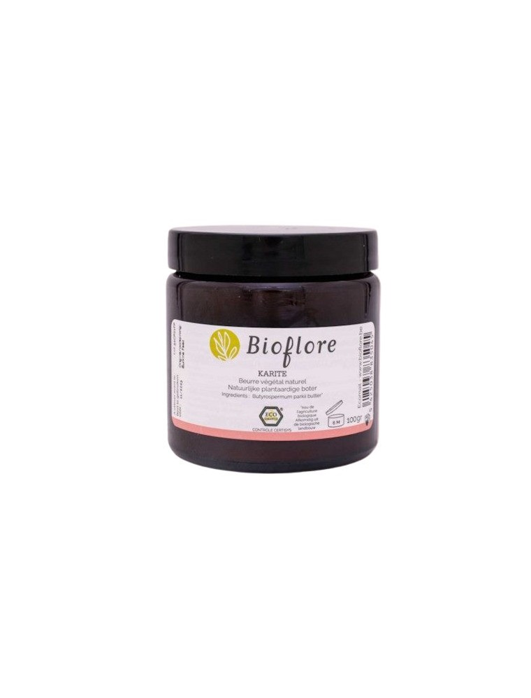 Image principale de la modale pour Beurre de karité Bio - Peaux sèches et épaississant 100g - Bioflore