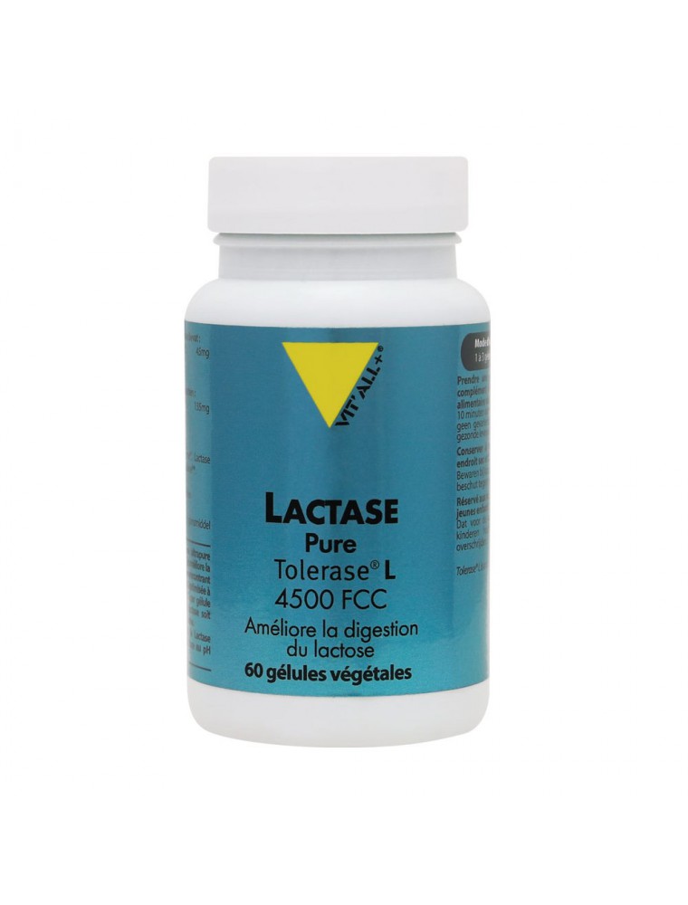 Image principale de la modale pour Lactase - Digestion et Flore Intestinale 60 gélules végétales - Vit'all+
