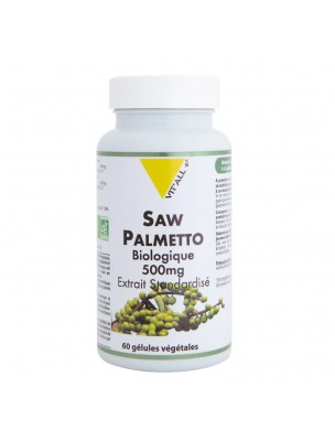 Image de Saw Palmetto Palmier nain 500mg Bio - Confort urinaire 60 gélules - Vit'all+ depuis Achetez les produits Vit'All + à l'herboristerie Louis (3)