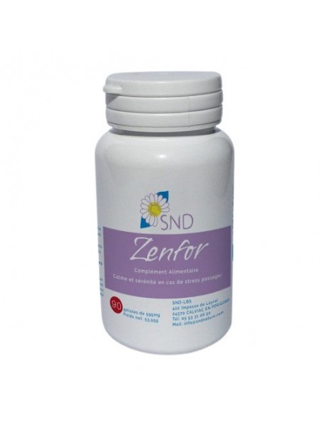 Achetez Zenfor - Stress et Relaxation 90 gélules - SND Nature à l'herboristerie Louis Image principale de Zenfor - Stress et Relaxation 90 gélules - SND Nature