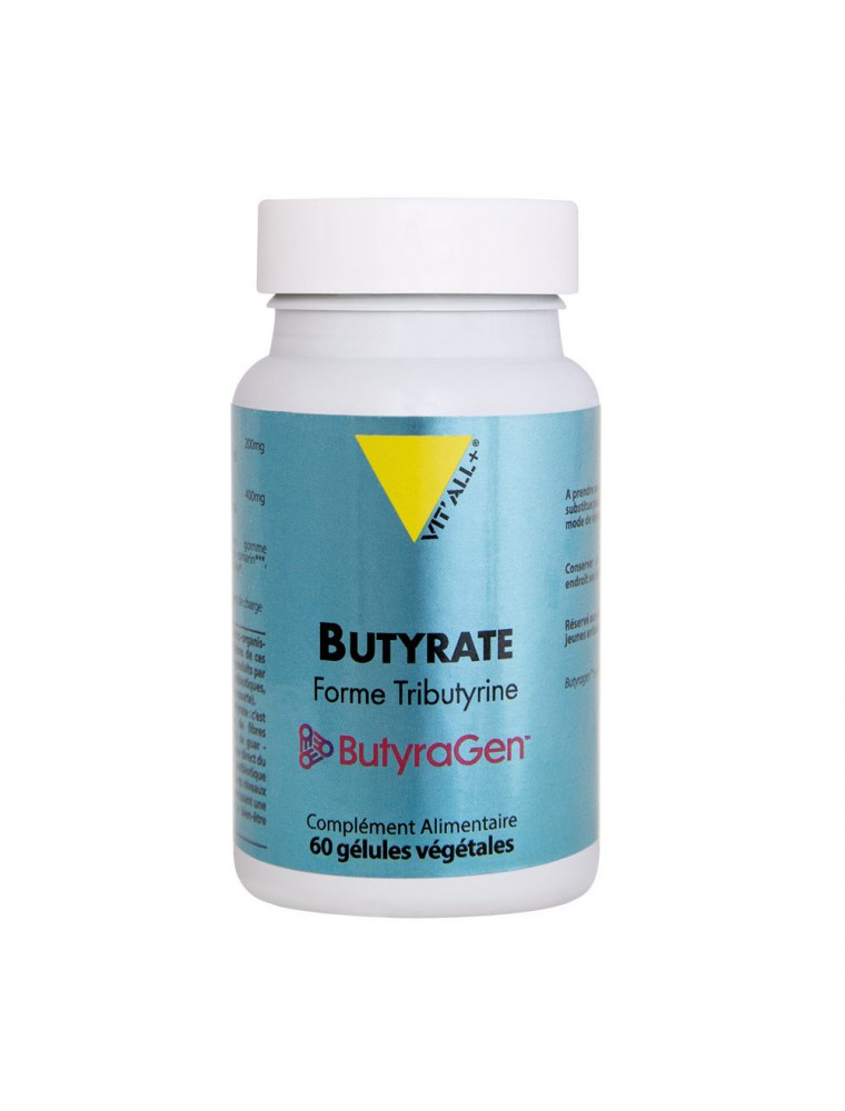Image principale de la modale pour Butyrate (Butyragen) - Digestion et Flore Intestinale 60 gélules végétales - Vit'all+