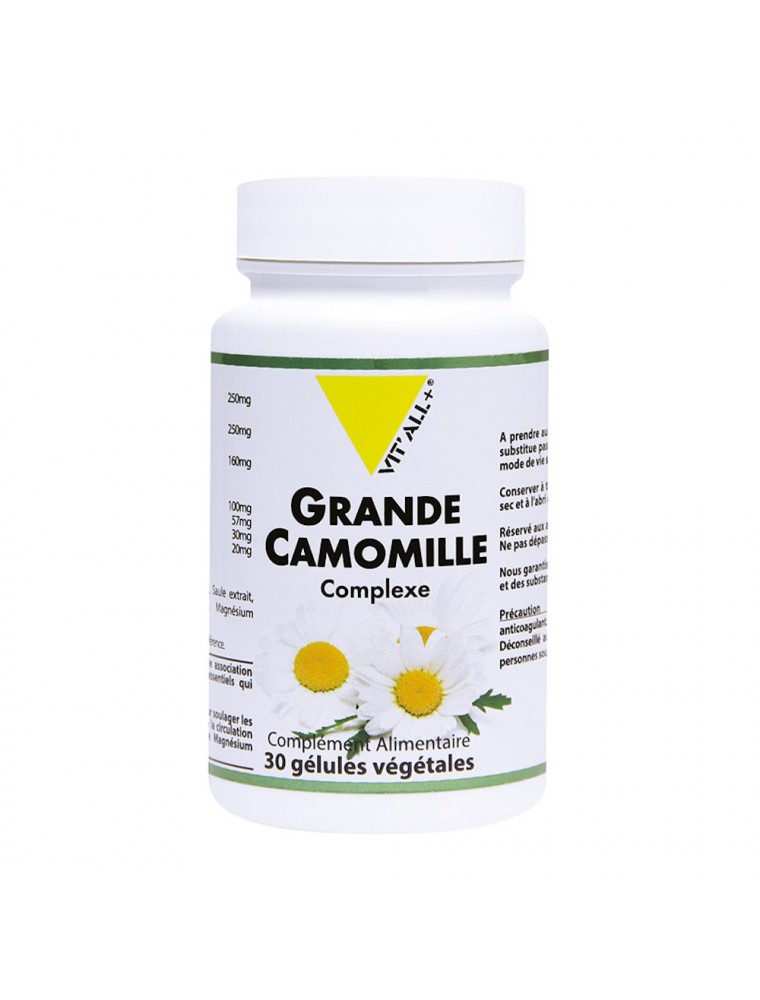 Image principale de la modale pour Grande Camomille Complexe - Maux de Tête 30 gélules végétales - Vit'all+