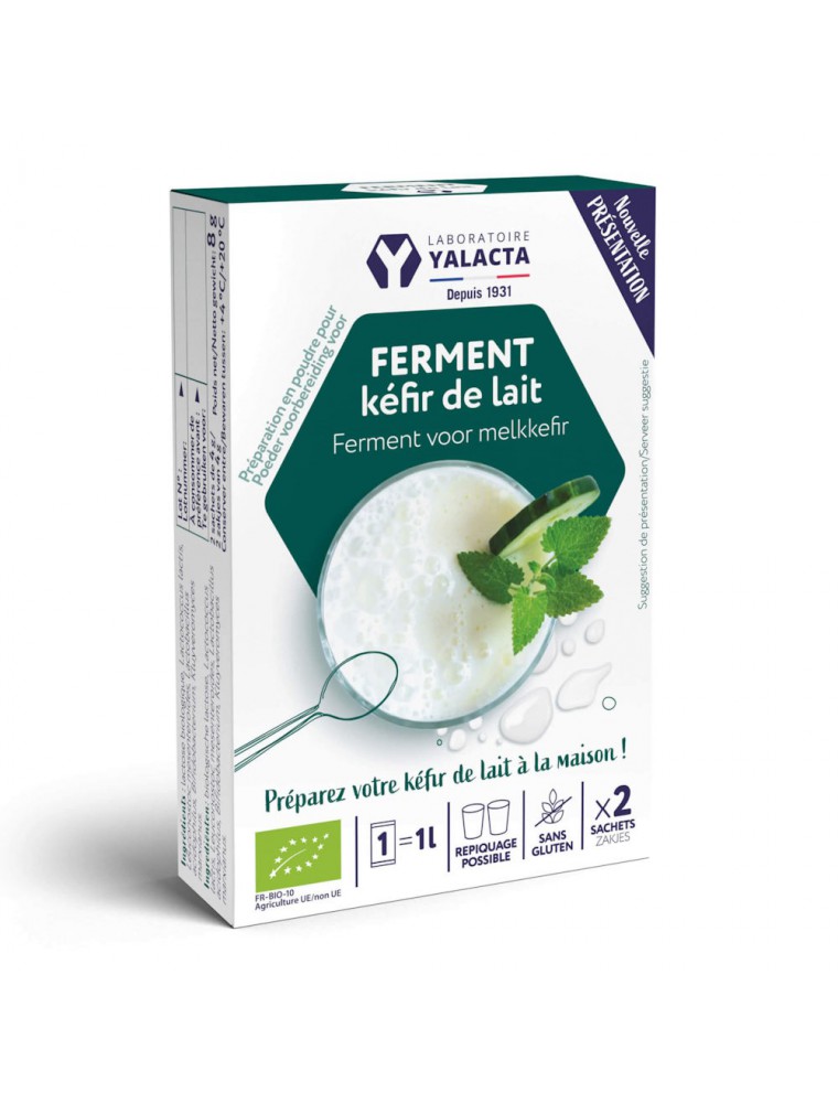 Image principale de la modale pour Kéfir de Lait Bio - Boisson Fermentée 2 sachets - Yalacta