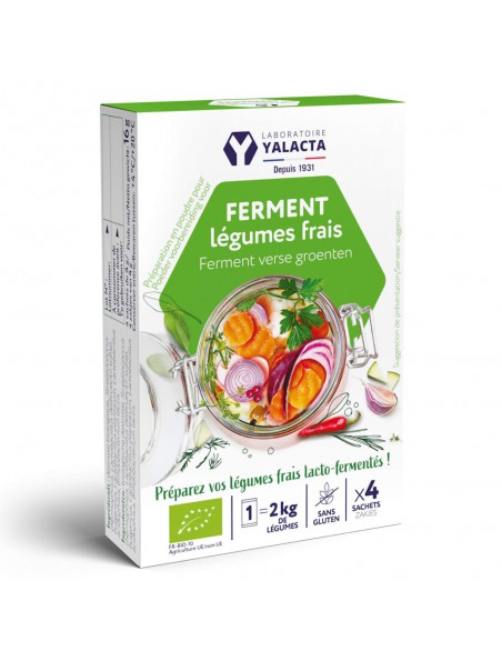 Image principale de Ferment de Légumes Frais Bio - Conservation des Aliments 4 sachets - Yalacta