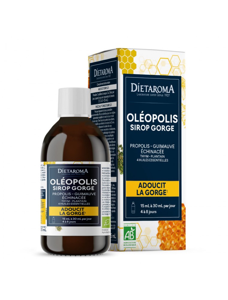 Image principale de la modale pour Oléopolis Bio - Sirop Gorge 125 ml - Dietaroma