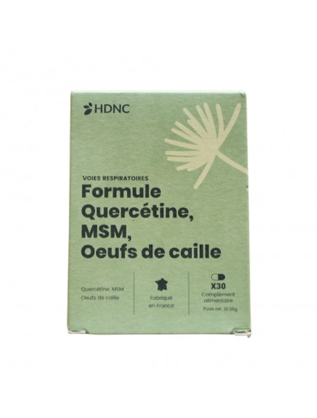 Image principale de Formule Quercétine, MSM, Oeufs de Caille - Voies Respiratoires 30 gélules - HDNC