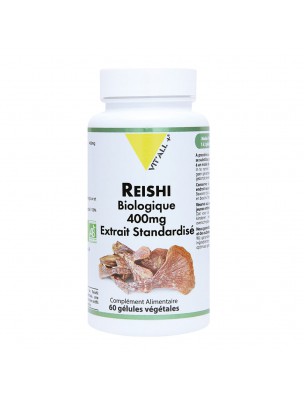 Image de Reishi 400mg Bio - Immunité 60 gélules végétales - Vit'all+ depuis Achetez les produits Vit'All + à l'herboristerie Louis (3)