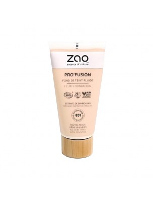 Image de Fond de Teint Fluide Pro'Fusion Bio - Beige Porcelaine 851 30 ml - Zao Make-up depuis louis-herboristerie