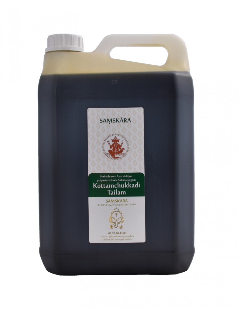 Image principale de la modale pour Kottamchukkadi Tailam - Huile Ayurvédique 5 Litres - Samskara