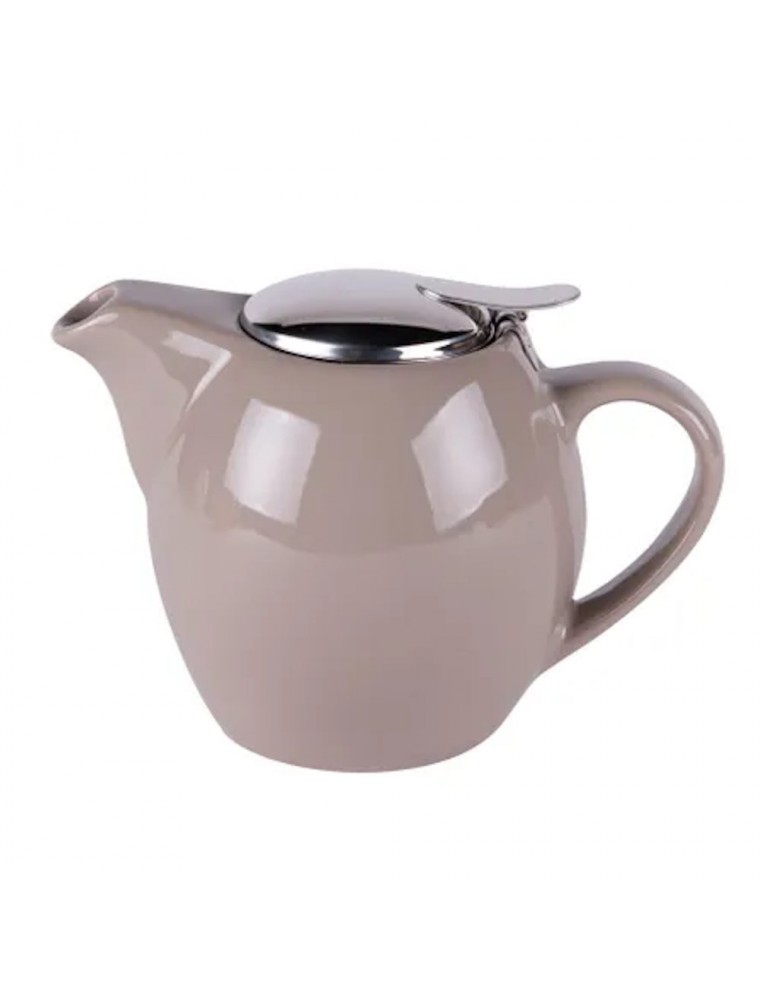 Image principale de la modale pour Théière Boule Beige en Faïence 500 ml avec son filtre