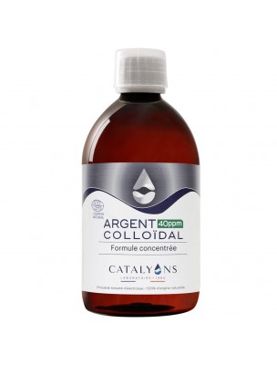 Image de Argent colloïdal 40 ppm - Oligo-élément 500 ml - Catalyons depuis Achetez les produits Catalyons à l'herboristerie Louis