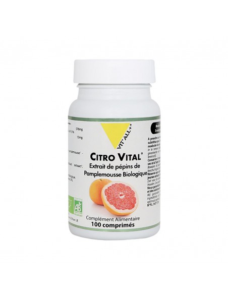 Achetez Citro Vital Bio - Défenses Naturelles 100 comprimés - Vit'all+ à l'herboristerie Louis Image principale de Citro Vital Bio - Défenses Naturelles 100 comprimés - Vit'all+