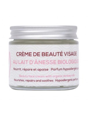 Image de Crème de Beauté au Lait d'Anesse Bio - Soin du Visage 50 ml - Oléanat depuis Achetez les produits Oléanat à l'herboristerie Louis