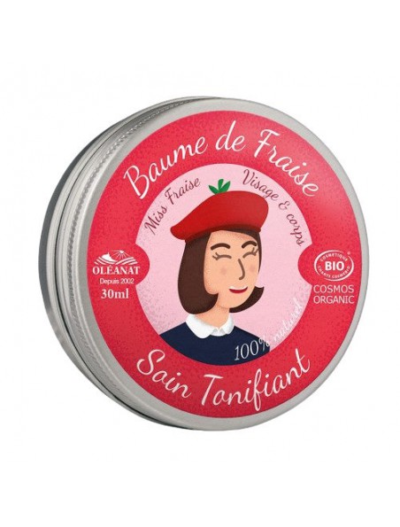 Image principale de Baume de Fraise Bio - Soin Tonifiant 30 ml - Oléanat