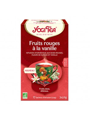 Image de Fruits Rouges à la Vanille Bio - Infusions Ayurvédiques 17 sachets - Yogi Tea depuis Achetez les produits Yogi Tea à l'herboristerie Louis