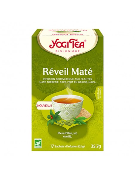 Image principale de Réveil Maté Bio - Infusions Ayurvédiques 17 sachets - Yogi Tea