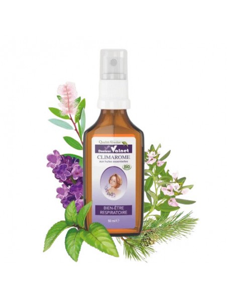 Achetez Climarome Bio - Bien-Être Respiratoire 50 ml - Docteur Valnet à l'herboristerie Louis Image principale de Climarome Bio - Bien-Être Respiratoire 50 ml - Docteur Valnet