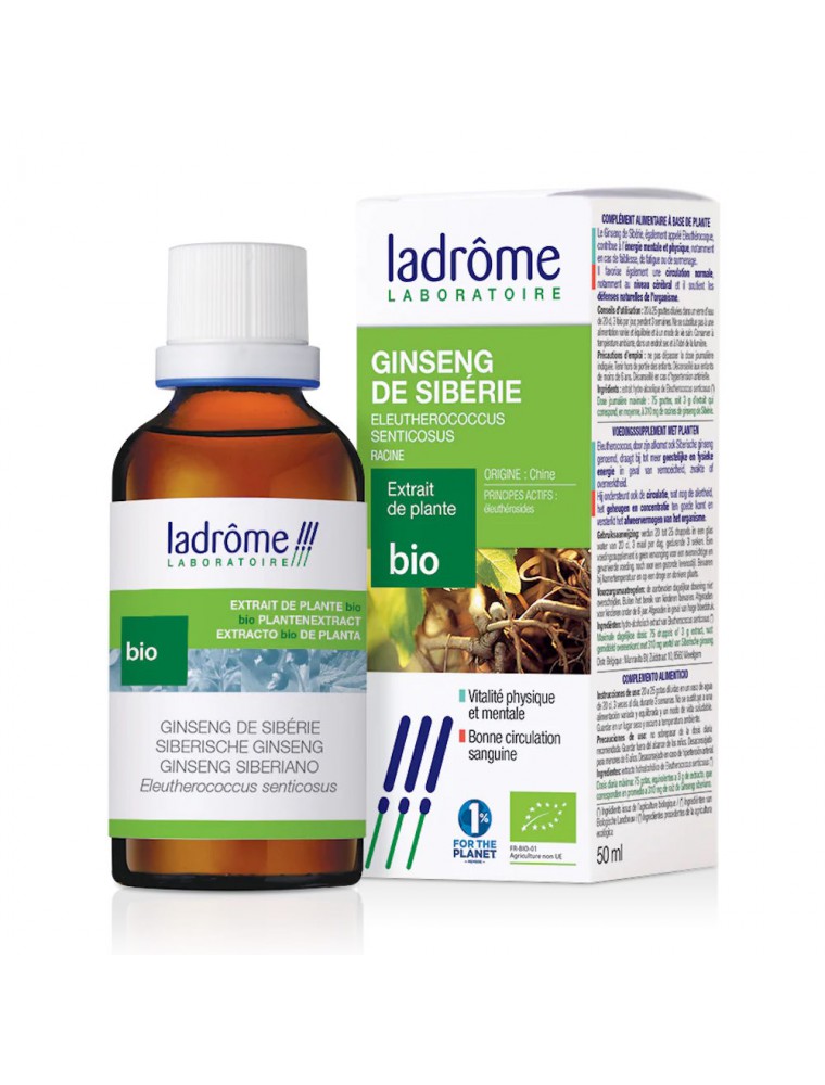 Image principale de la modale pour Eleuthérocoque Ginseng de Sibérie Bio - Vitalité Teinture-mère 50ml - Ladrôme