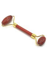 Image de Gua-Sha Jade Rouge - Double Rouleau de Massage depuis Produits de massage naturels - Un bien-être au naturel