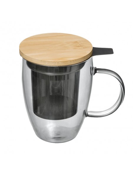 Achetez Tisanière en Verre Simple Paroi 400 ml avec son Infuseur et son Couvercle en Bambou à l'herboristerie Louis Image principale de Tisanière en Verre Simple Paroi 400 ml avec son Infuseur et son Couvercle en Bambou