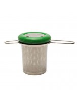 Image de Infuseur à thé Inox avec son couvercle et ses charnières Vert depuis Filtres et infuseurs de qualité pour vos tisanes et infusions