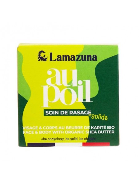 Achetez Pain de Rasage Karité Vegan - Thé vert Citron Bio 55 grammes - Lamazuna à l'herboristerie Louis Image principale de Pain de Rasage Karité Vegan - Thé vert Citron Bio 55 grammes - Lamazuna