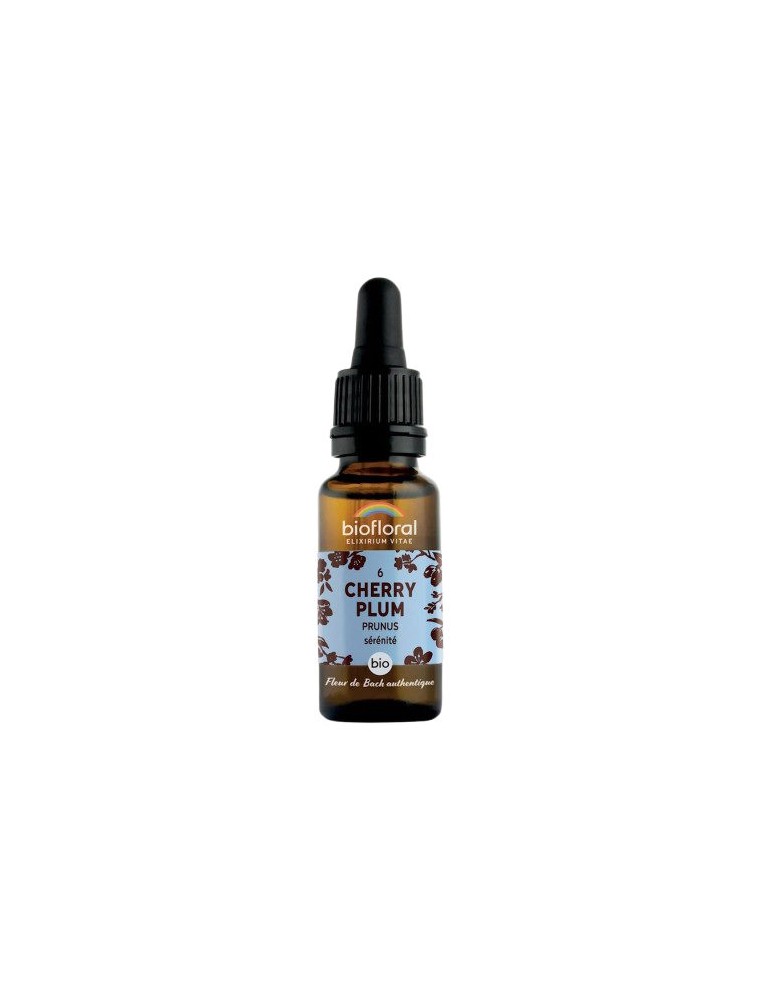 Image principale de la modale pour Cherry Plum Prunus n°6 - Confiance et Sérénité Bio aux Fleurs de Bach 20 ml - Biofloral