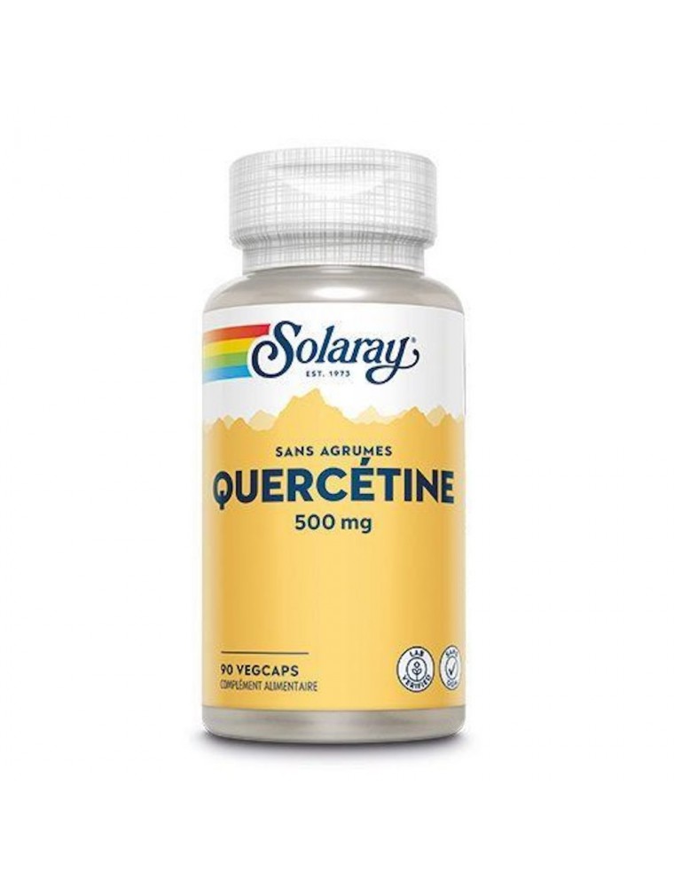 Image principale de la modale pour Quercetin 500 mg - Allergies et Antioxydant 90 capsules - Solaray