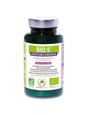 Image de Bio 5 - Chute des cheveux 90 comprimés - Sciencequilibre depuis PrestaBlog