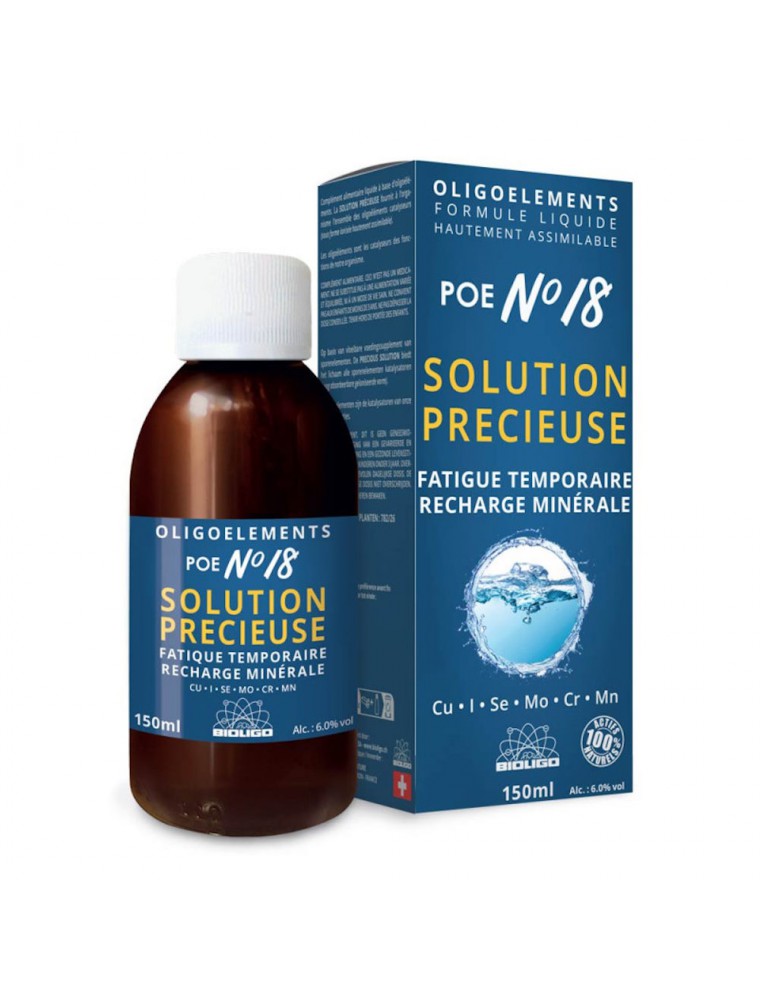 Image principale de la modale pour POE N°18 Solution Précieuse - Fatigue 150ml - Bioligo