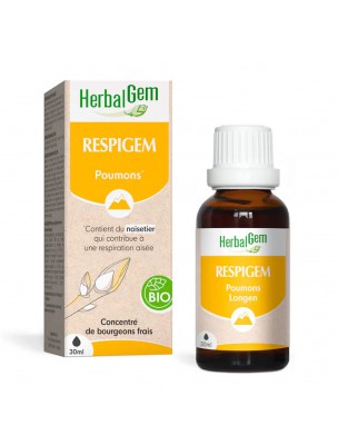Image de RespiGEM Bio GC30 - Poumons 30 ml - Herbalgem depuis Tisane Capillaire Vert Fronde 100g - Phytothérapie