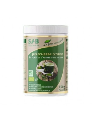 Image de Jus d'Herbe d'Orge Bio - Vitalité Poudre 150 grammes - SFB Laboratoires depuis Commandez les produits SFB Laboratoires à l'herboristerie Louis