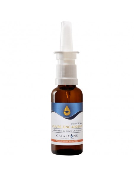 Image principale de Cuivre Zinc Argent colloïdal - Spray nasal 30 ml - Catalyons