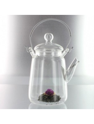 Infuseur en verre "Manon" avec son passe-thé métal intégré en col de cygne